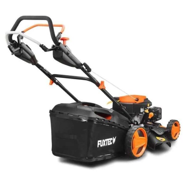 Tondeuse thermique autotractée à vitesse réglable 51cm 196cm3 - FUXTEC FX-RM5196PRO - Éjection bac 60L, latérale ou mulching – Image 5