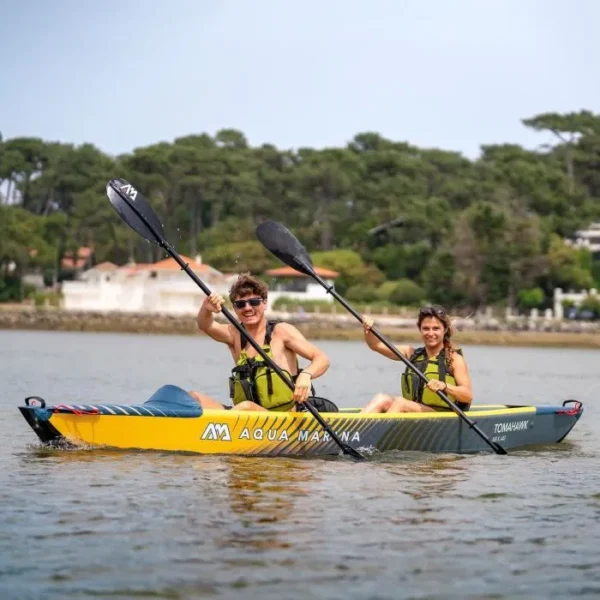 Kayak gonflable AQUA MARINA Tomahawk Air-K 440 - Jaune olive - 2 places – Image 4