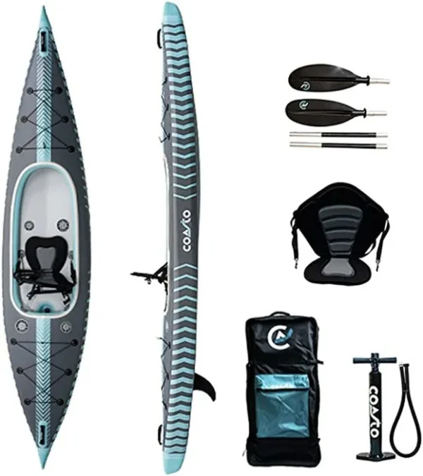 Kayak gonflable - COASTO - Capitole 1 place - PVC renforcé - Technologie dropstitch