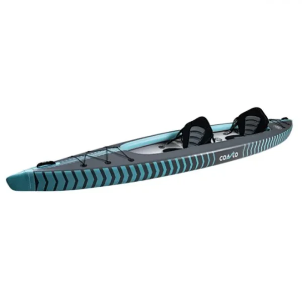 Kayak gonflable - COASTO - Capitole 2 places - Gris/Bleu - Débutant/Intermédiaire/Avancé - 250 kg – Image 5