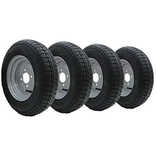 Roue & Pneu de Remorque 145R10 Radial Wanda WR068 - Parnells - 4 Clous PCD 4" - Charge 430kg