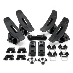 Porte-Kayak de toit Support Canoë 4 pièces Porte-bateau Galerie de toit Voiture 2 Sangles Fixation