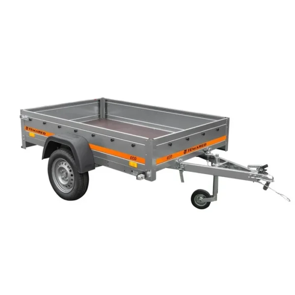 Remorque bâchée basculante - TEMA - 125 X 205 X H110 - Gris - Acier galvanisé - Remorque pour voiture – Image 2