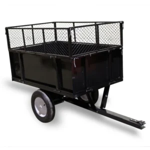 Remorque basculante 114x76x30cm avec grille et parois amovibles dispositif d'attelage universel - 30261