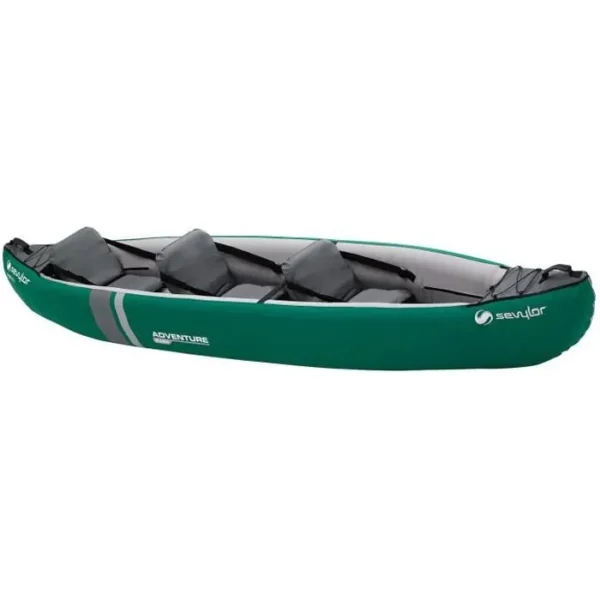 Canoë-kayak gonflable SEVYLOR Adventure Plus - 3 places - Vert - Sièges amovibles et ajustables