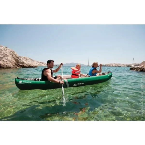 Canoë-kayak gonflable SEVYLOR Adventure Plus - 3 places - Vert - Sièges amovibles et ajustables – Image 4