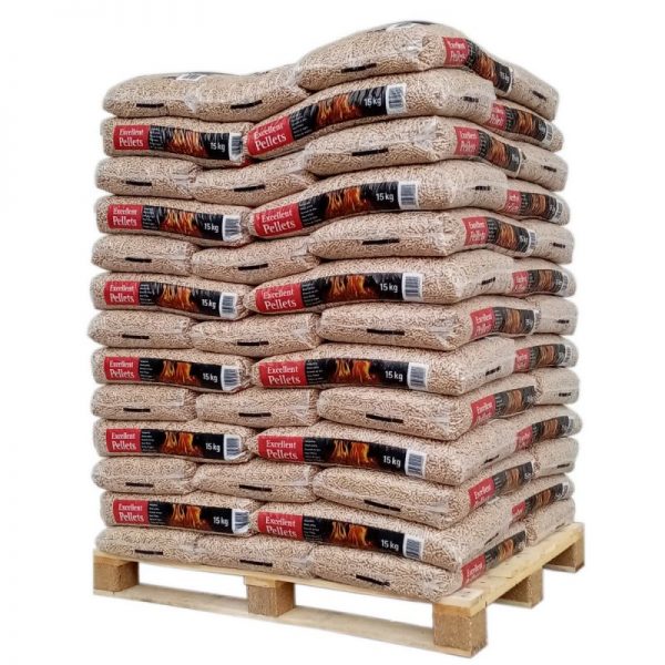 Granulés de Bois WOODSTOCK qualité Premium – 1 Palette de 78 sacs de 15 kg